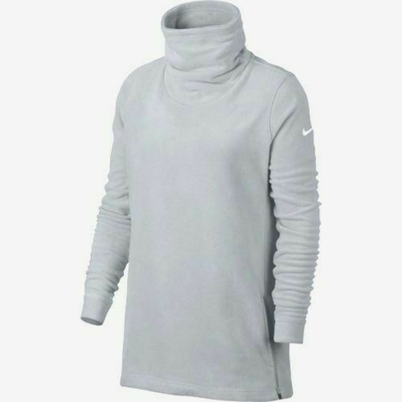 Nike Tops - Light blue fleece bike thermal cowl neck sweater